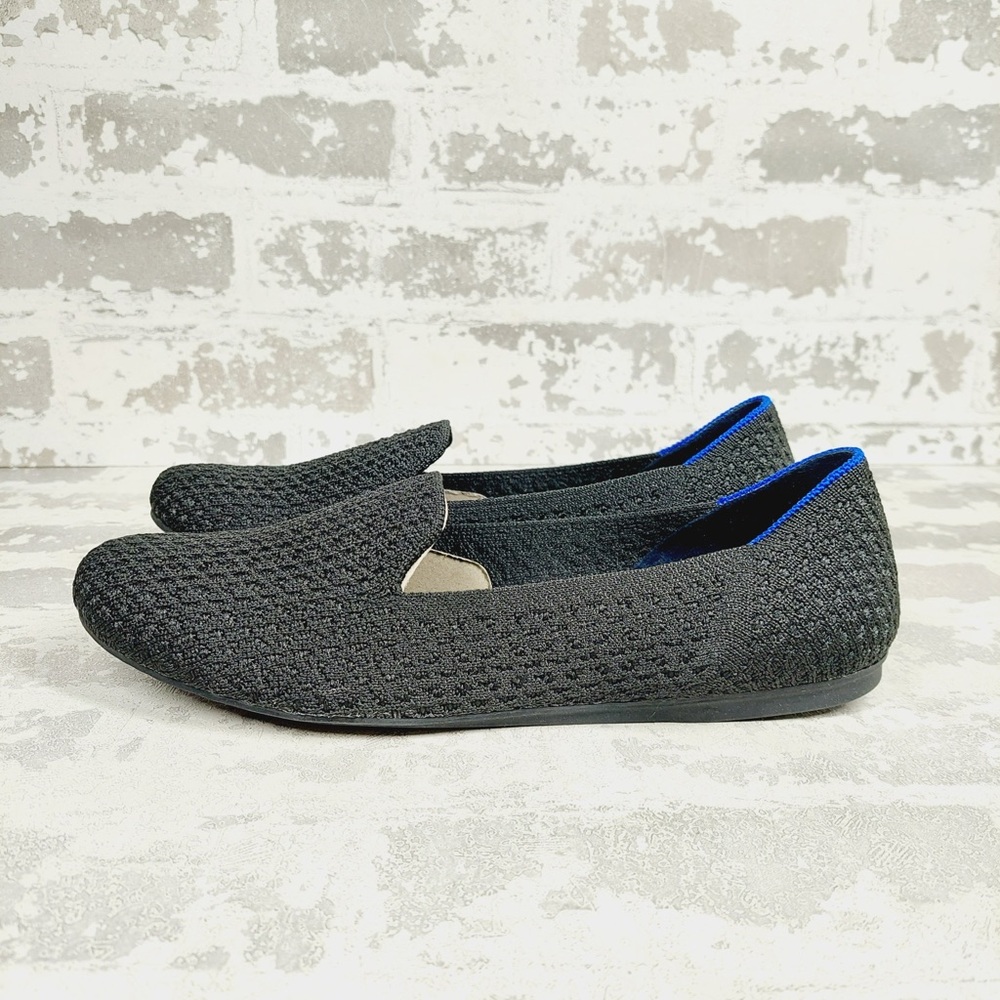 NEW Rothy's The Flat Black Knit Round Toe Slip On Loafers X15